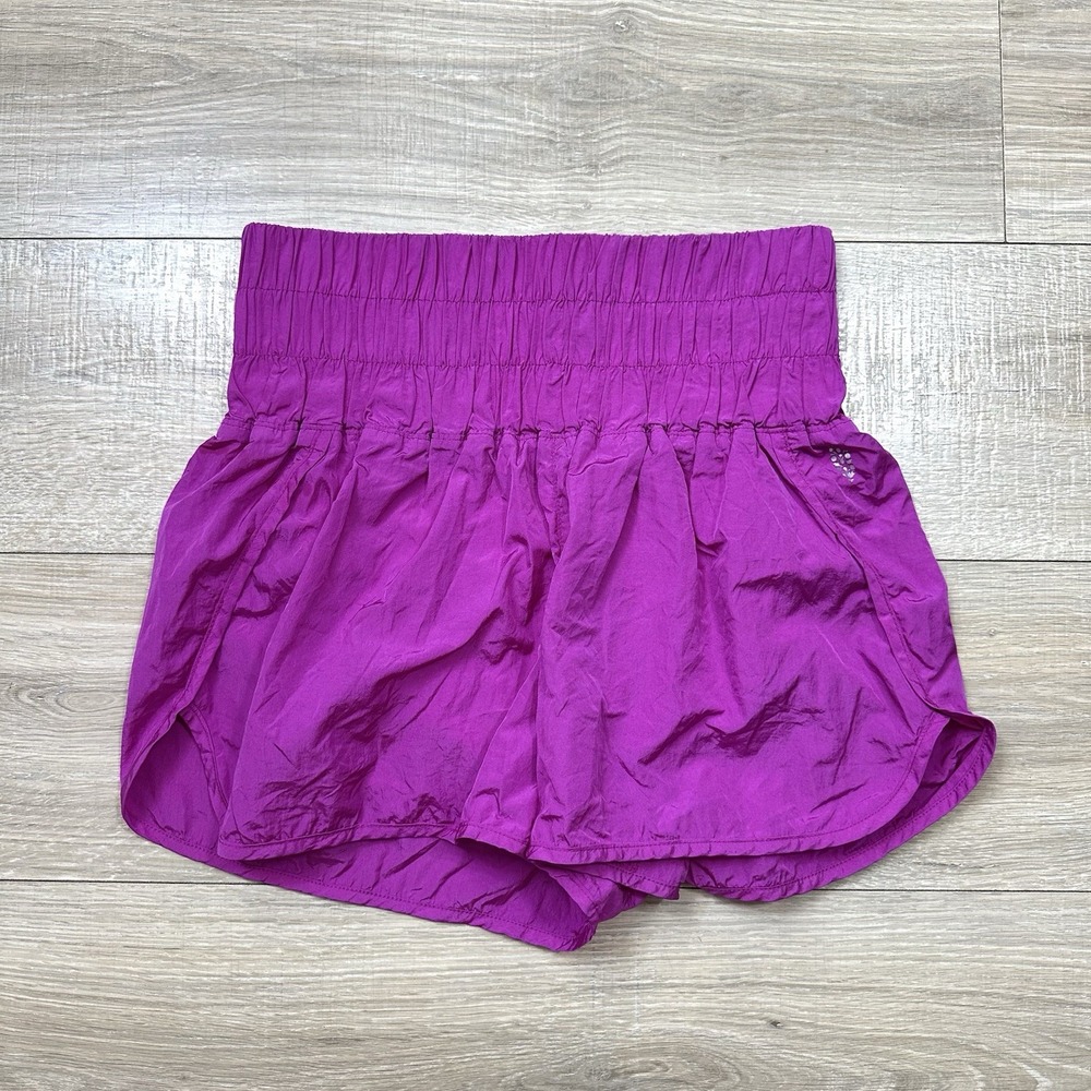 Free People Movement The Way Home Shorts Relaxed Fit Purple‎ Size Large Women